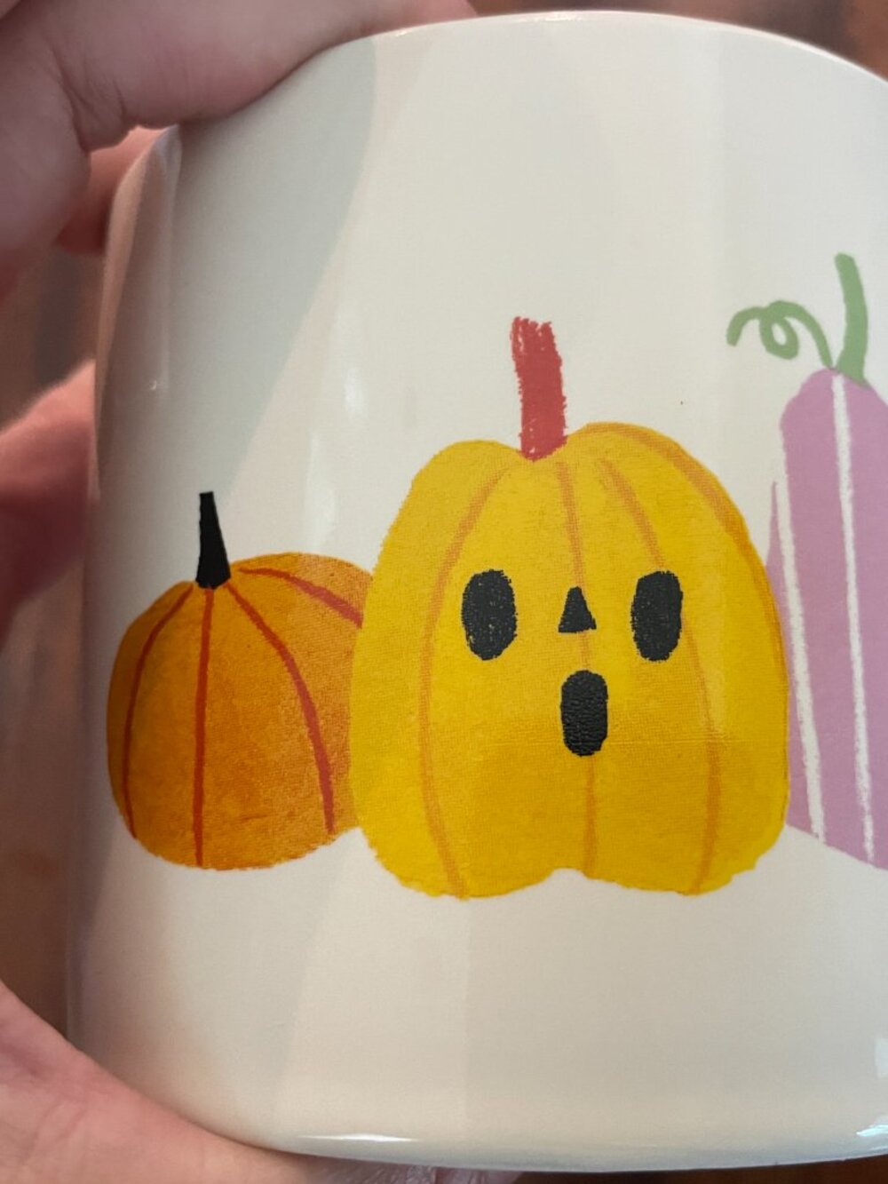 Danica Jubilee Cat Pumpkin Fall Ceramic Coffee/Tea Mug Pink inside! - Picture 5 of 6